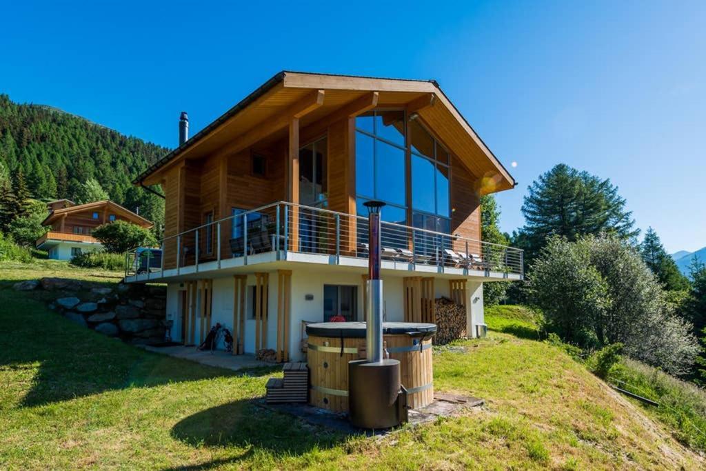 Вілла Luxus Chalet In Den Walliser Bergen - Zigi Zagi Заксельн Екстер'єр фото